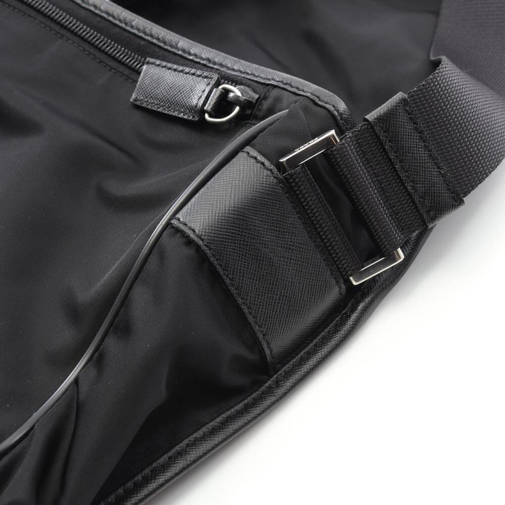 PRADA Black Leather Saffiano Shoulder Bag - Picture 7 of 7